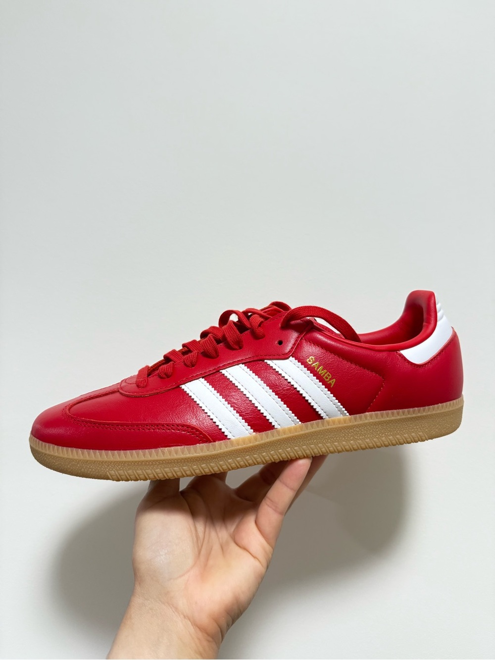 adidas Samba Low Red Sneakers with White Stripes